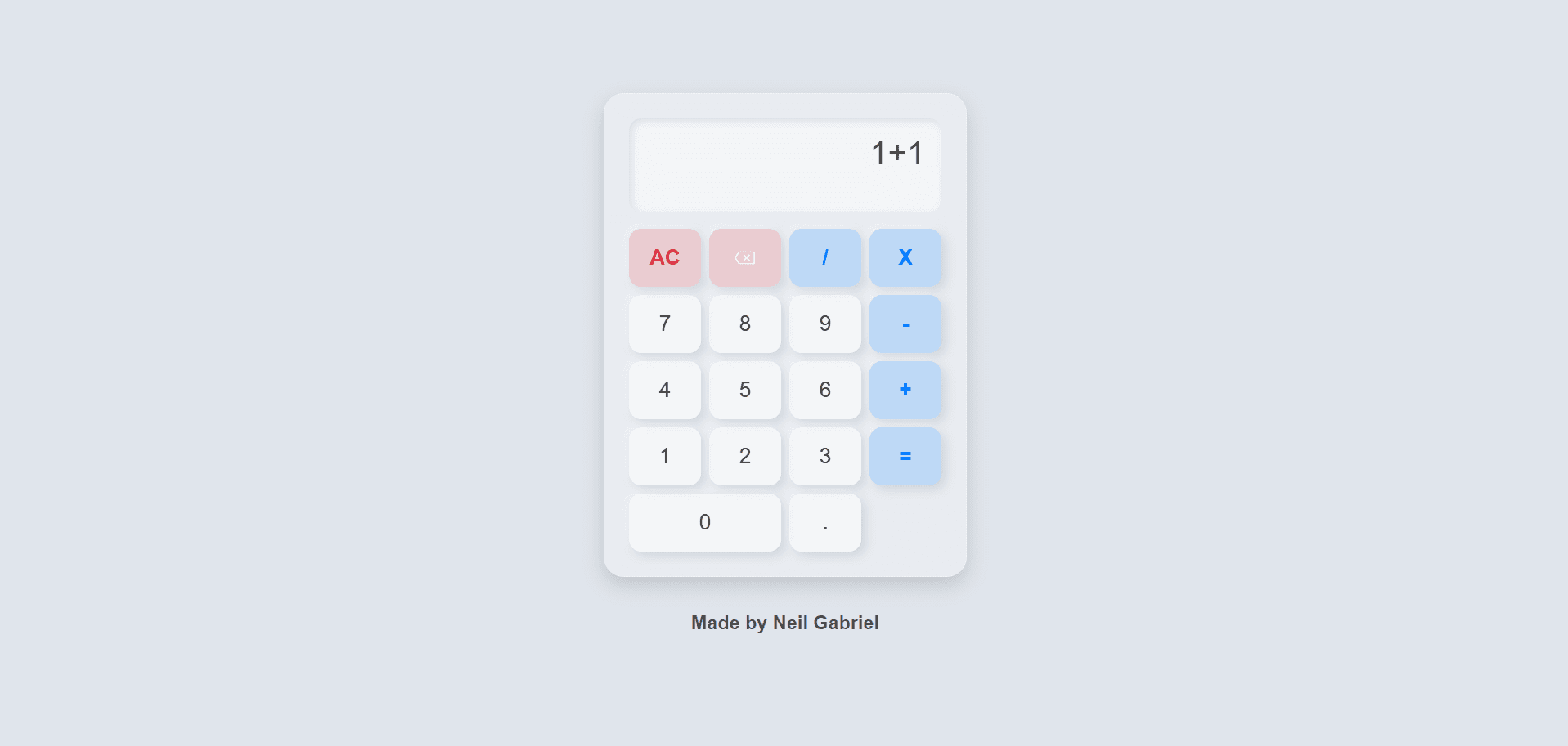 JS Calculator screenshot