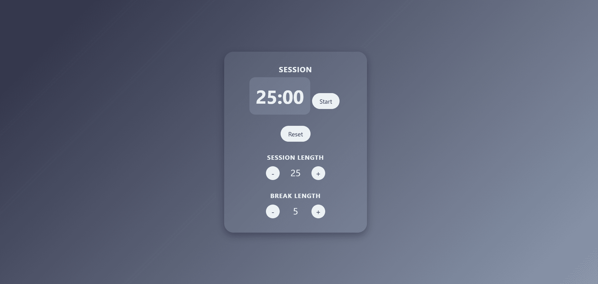 Pomodoro Clock screenshot